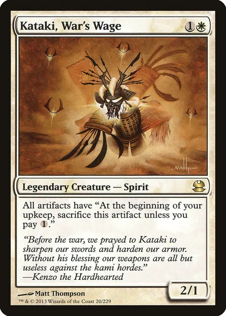 Kataki, War's Wage, Magic card MMA 20 — Modern Masters set