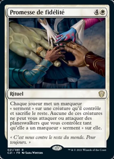 Promesse de fidélité, carte Magic C21 21 — extension Commander 2021