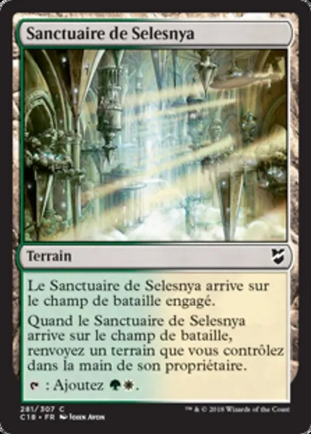 Sanctuaire de Selesnya, carte Magic C18 281 — extension Commander 2018