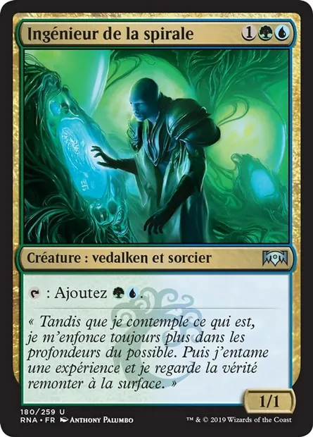Ingénieur de la spirale, carte Magic RNA 180 — extension L'allégeance de Ravnica