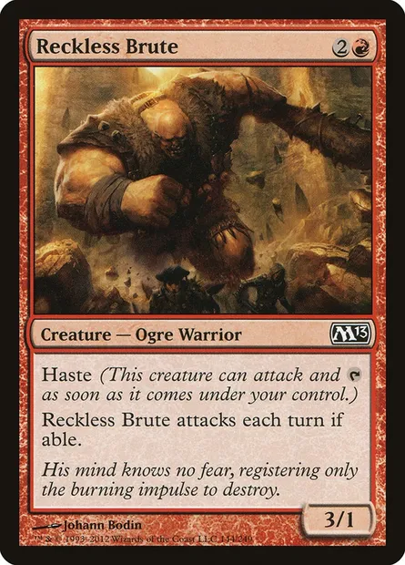 Reckless Brute, Magic card M13 144 — Magic 2013 set