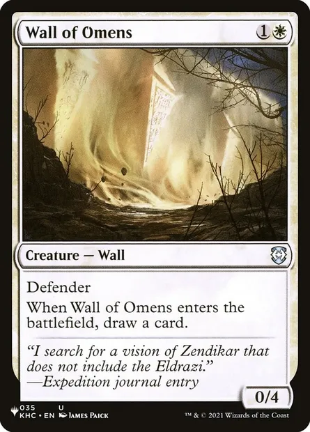 Wall of Omens, Magic card PLST KHC-35 — The List set