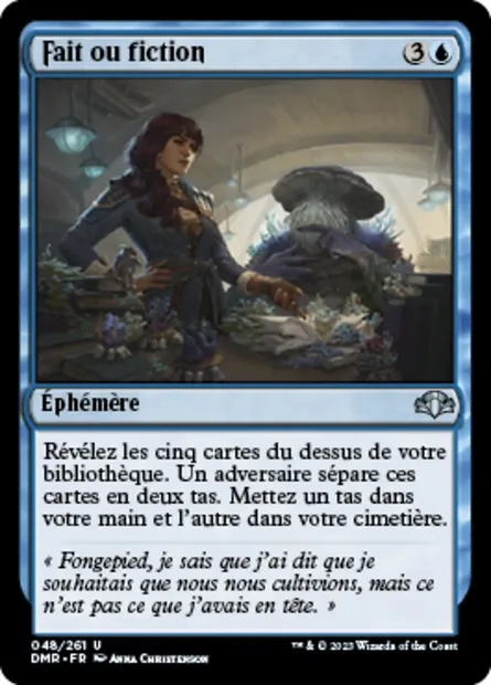 Fait ou fiction, carte Magic DMR 48 — extension Dominaria Remastered