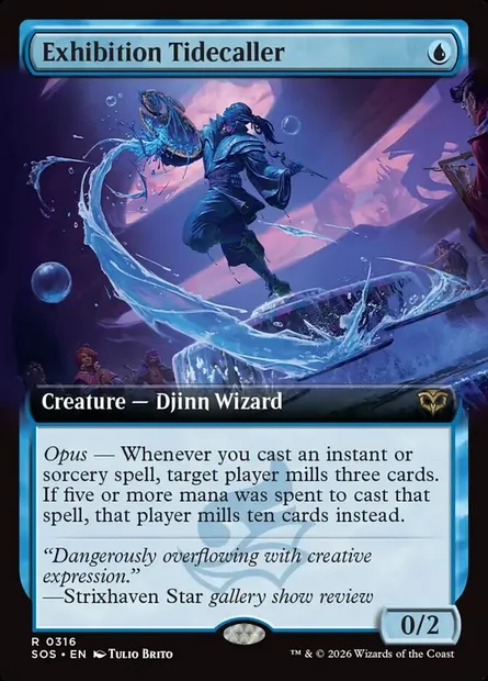 Exhibition Tidecaller, Magic card SOS 316 — Secrets of Strixhaven set