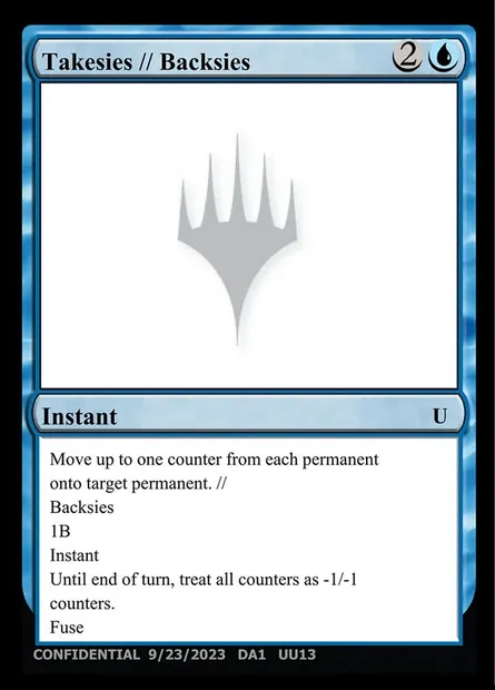Takesies // Backsies, carte Magic UNK UU13 — extension Unknown Event