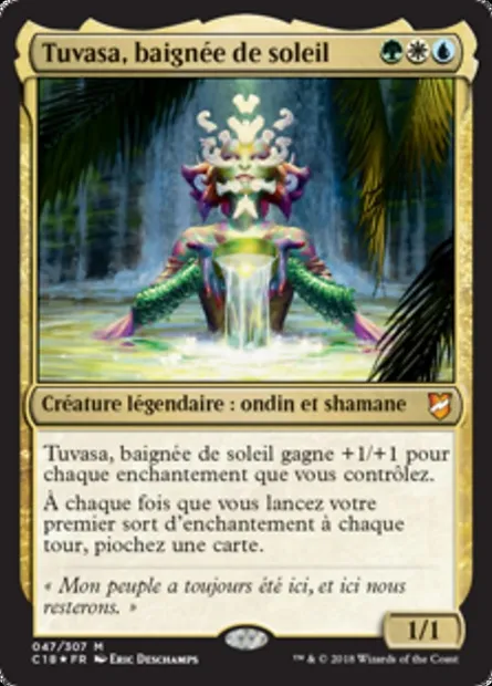 Tuvasa, baignée de soleil, carte Magic C18 47 — extension Commander 2018