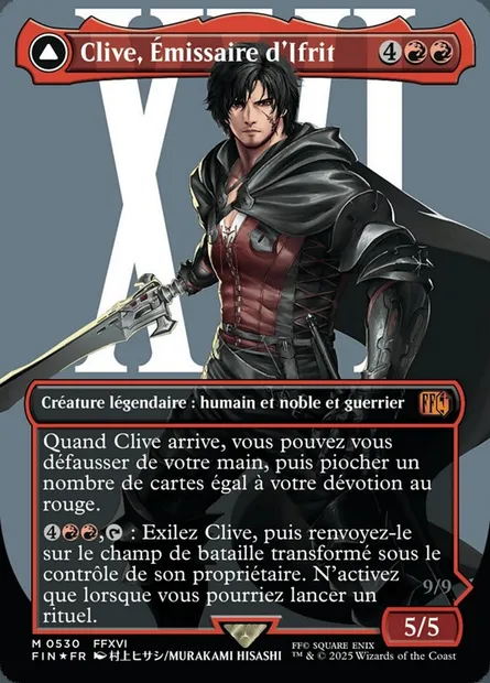 Clive, Ifrit's Dominant // Ifrit, Warden of Inferno, carte Magic FIN 530 — extension Final Fantasy