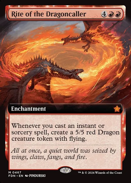 Rite of the Dragoncaller, Magic card FDN 467 — Foundations set