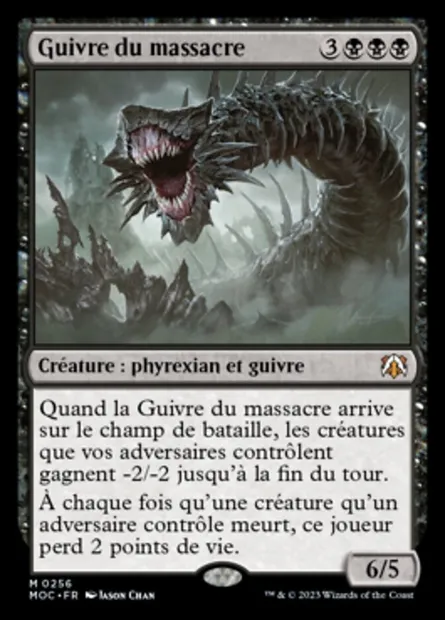 Guivre du massacre, carte Magic MOC 256 — extension March of the Machine Commander
