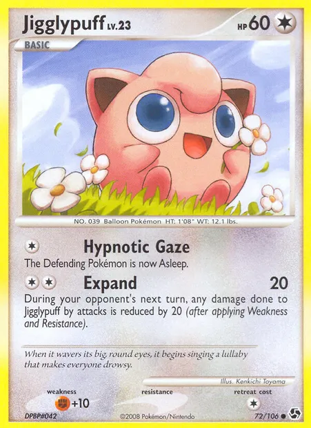 Jigglypuff, Pokémon card GE 72 — Great Encounters set