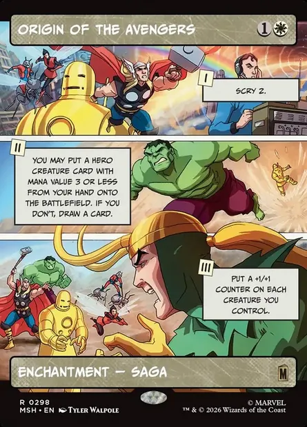 Origin of the Avengers, Magic card MSH 298 — Marvel Super Heroes set