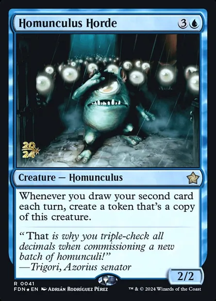 Homunculus Horde, Magic card PFDN 41s — Foundations Promos set