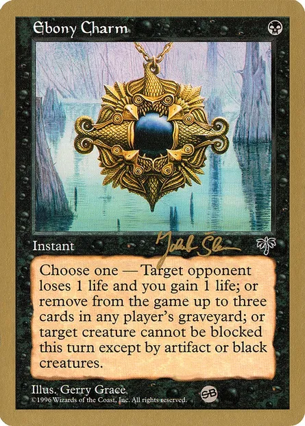 Charme d'ébène, carte Magic WC97 js120sb — extension World Championship Decks 1997