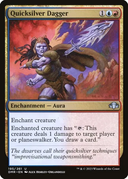 Quicksilver Dagger, Magic card DMR 195 — Dominaria Remastered set
