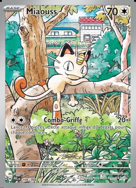 Miaouss, carte Pokémon PFL 106 — extension Flammes Fantasmagoriques