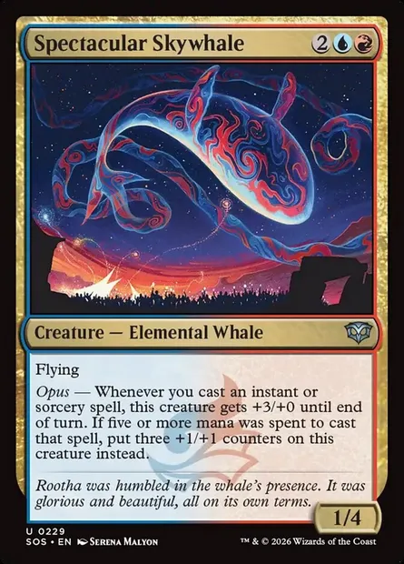 Spectacular Skywhale, Magic card SOS 229 — Secrets of Strixhaven set