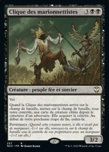 Clique des marionnettistes, carte Magic NCC 257 — extension New Capenna Commander