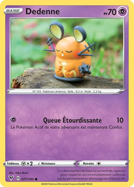 Dedenne, carte Pokémon VIV 77 — extension Voltage Éclatant