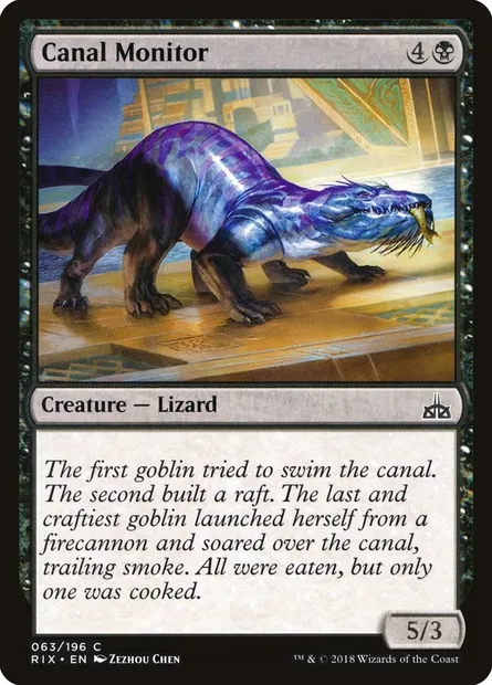 Canal Monitor, Magic card RIX 63 — Rivals of Ixalan set