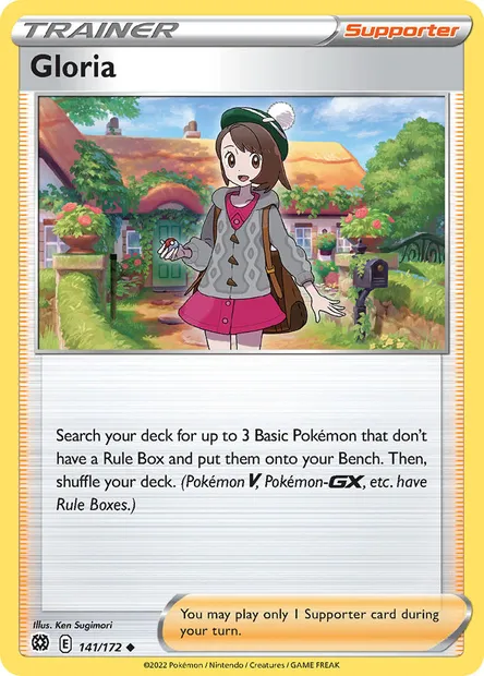 Gloria, Pokémon card BRS 141 — Brilliant Stars set