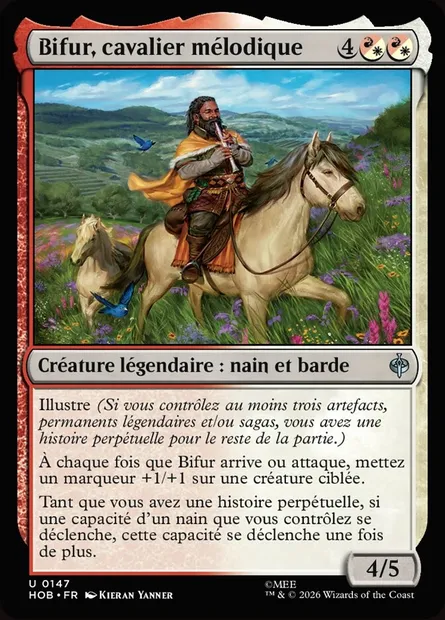 Bifur, cavalier mélodique, carte Magic HOB 147 — extension The Hobbit