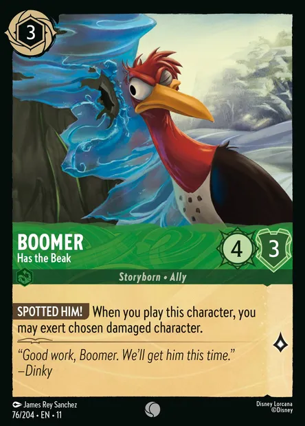 Boomer - Has the Beak, Disney Lorcana card CH11-076 — Winterspell set