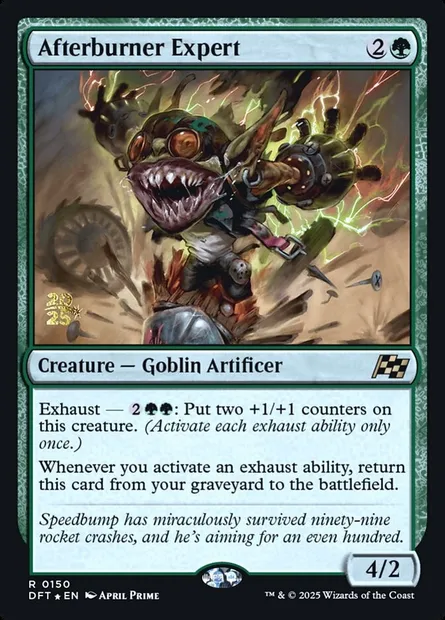 Afterburner Expert, Magic card PDFT 150s — Aetherdrift Promos set