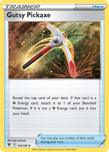 Gutsy Pickaxe, Pokémon card ASR 145 — Astral Radiance set