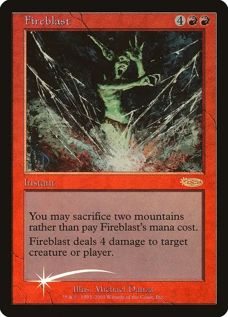 Fireblast, Magic card F01 12 — Friday Night Magic 2001 set