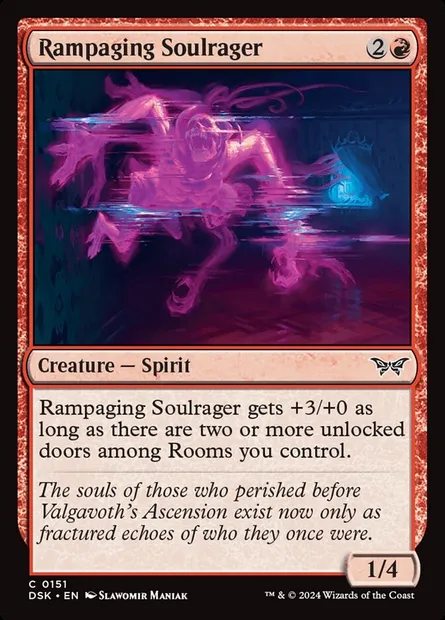 Rampaging Soulrager, Magic card DSK 151 — Duskmourn: House of Horror set