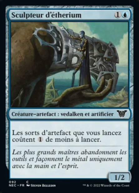 Sculpteur d'étherium, carte Magic NEC 92 — extension Neon Dynasty Commander
