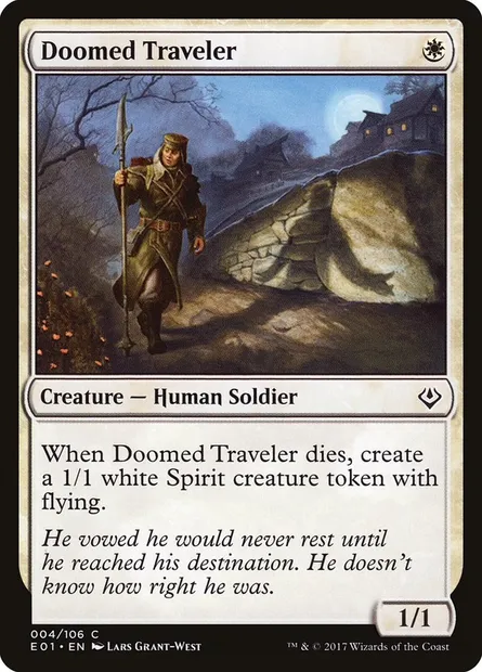 Doomed Traveler, Magic card E01 4 — Archenemy: Nicol Bolas set
