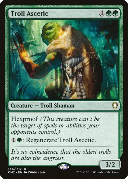 Ascète troll, carte Magic CM2 146 — extension Commander Anthology Volume II
