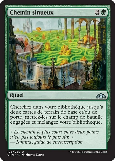 Chemin sinueux, carte Magic GRN 125 — extension Les Guildes de Ravnica