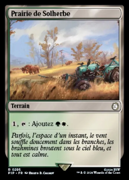 Prairie de Solherbe, carte Magic PIP 295 — extension Fallout