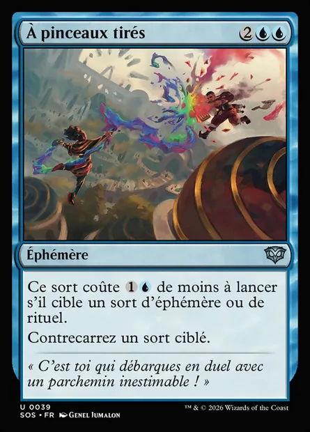 À pinceaux tirés, carte Magic SOS 39 — extension Secrets of Strixhaven