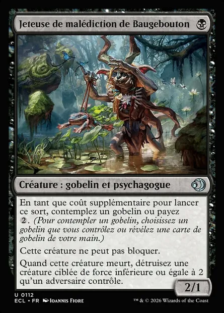 Jeteuse de malédiction de Baugebouton, carte Magic ECL 112 — extension Lorwyn Eclipsed