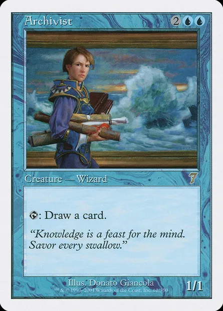 Archiviste, carte Magic 7ED 61 — extension Septième Edition