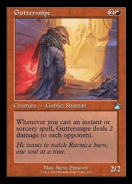Guttersnipe, Magic card RVR 332 — Ravnica Remastered set