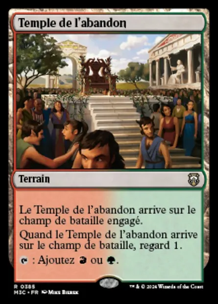 Temple de l'abandon, carte Magic M3C 385 — extension Modern Horizons 3 Commander