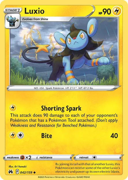 Luxio, Pokémon card CRZ 042 — Crown Zenith set