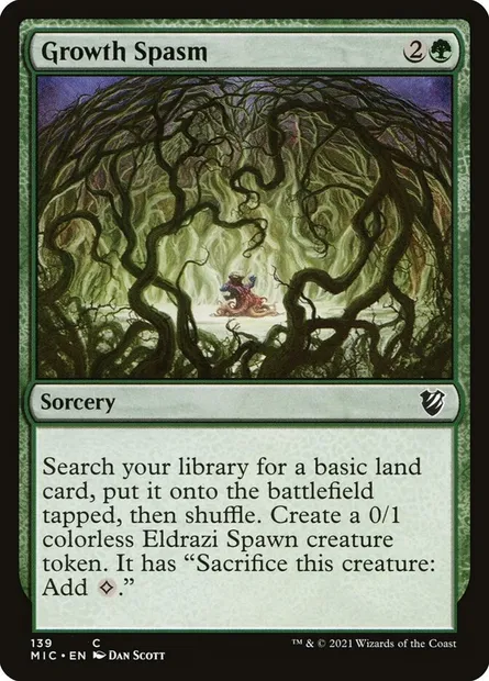 Growth Spasm, Magic card MIC 139 — Midnight Hunt Commander set