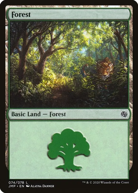 Forest, Magic card JMP 74 — Jumpstart set