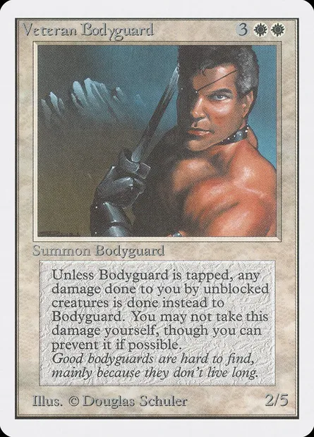 Veteran Bodyguard, Magic card 2ED 42 — Unlimited Edition set