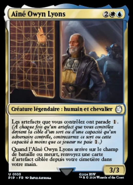 Aîné Owyn Lyons, carte Magic PIP 103 — extension Fallout