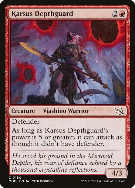 Karsus Depthguard, Magic card MOM 150 — March of the Machine set