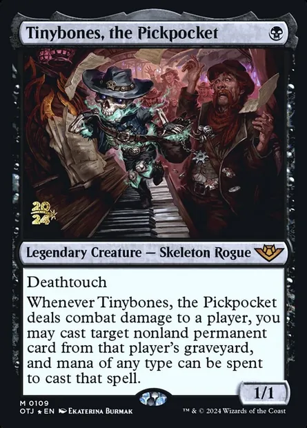Tinybones, the Pickpocket, Magic card POTJ 109s — Outlaws of Thunder Junction Promos set