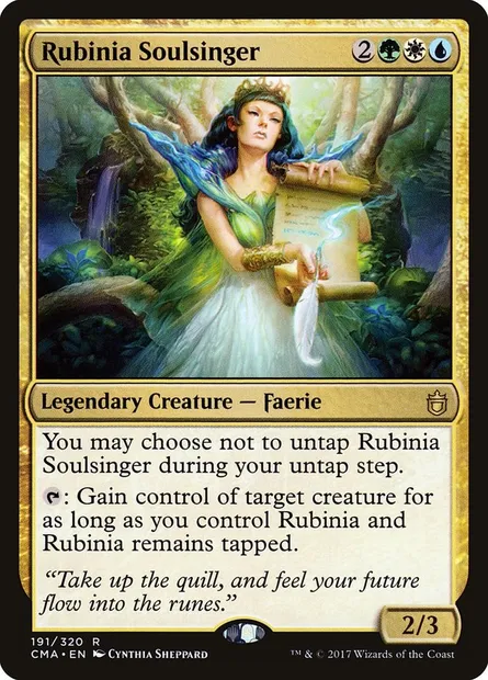 Rubinia Soulsinger, Magic card CMA 191 — Commander Anthology set