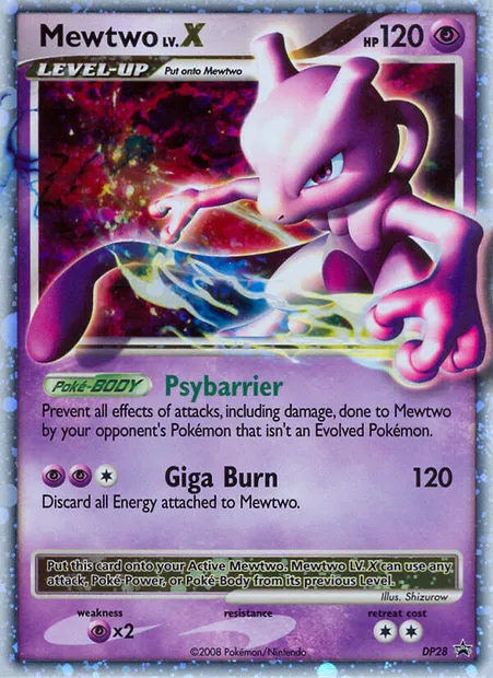 Mewtwo, Pokémon card DP 28 — DP Black Star Promos set