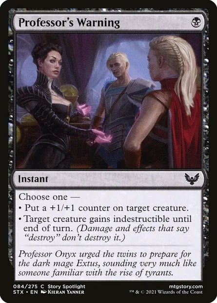 Professor's Warning, Magic card STX 84 — Strixhaven: School of Mages set